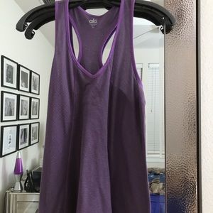 ALO Yoga Purple Striped Tank Top